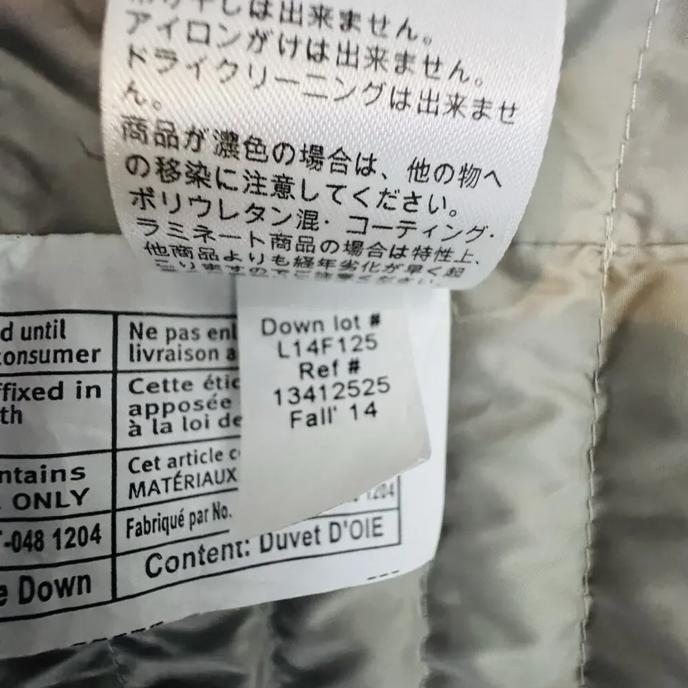 Eddie Bauer Cloud Gray Mens 2X Trench Coat Detachable Quilt Down Vest‎ Liner XXL